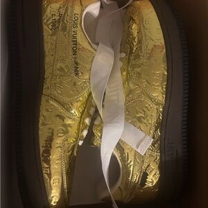 Louis Vuitton Gold Trainer Sneakers